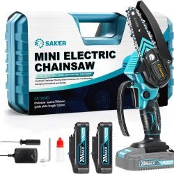 Saker Mini Chainsaw,Portable Electric Chainsaws Cordless,Small Handheld Chain Saw Pruning Shears Chain Saws for Tree Branches,Christmas Gifts for for Men Dad Husband Women,Courtyard and Garden