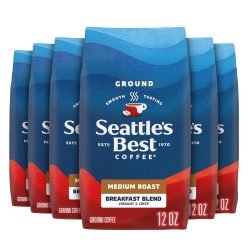 Seattle's Best Coffee Breakfast Blend Medium Roast Ground Coffee | 12 Ounce (Pack of 6)