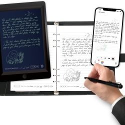 Smart Sync Pen for Note Taking with Notebook and Writing Board.Real-time Sync for Digitizing.Convert to Text.Storing.Sharing Paper Notes via APP on Smartphone/IPAD (Android and iOS)