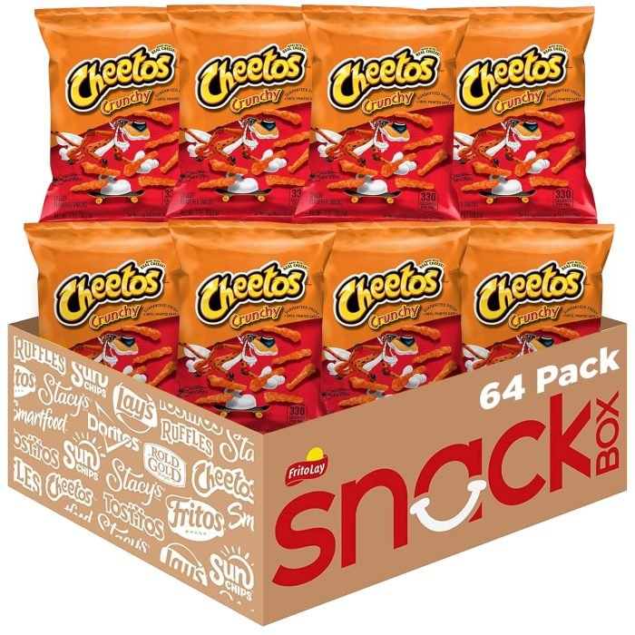 Cheetos Cheese Flavored Snacks. Crunchy. 2 Ounce (Pack of 64)
