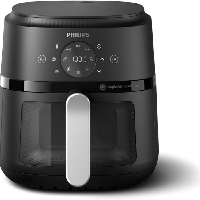 Philips 2000 Series Airfryer - RapidAir Technology. 13-in-1 Ways to Cook. 4.4QT Capacity. Healthier Meals Up to 90% Less Fat. Easy to Clean. Dishwasher Safe. Touchscreen Control. HomeID App (NA221/00)
