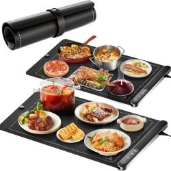 Food Warming Mat. Upgraded Graphene Full Surface Heating Foldable Heater Food Pad. Compact Silicone Materials. 6 Heat Settings. Multifunctional Food Warmers for Parties Buffet. Daily Life Use (2)