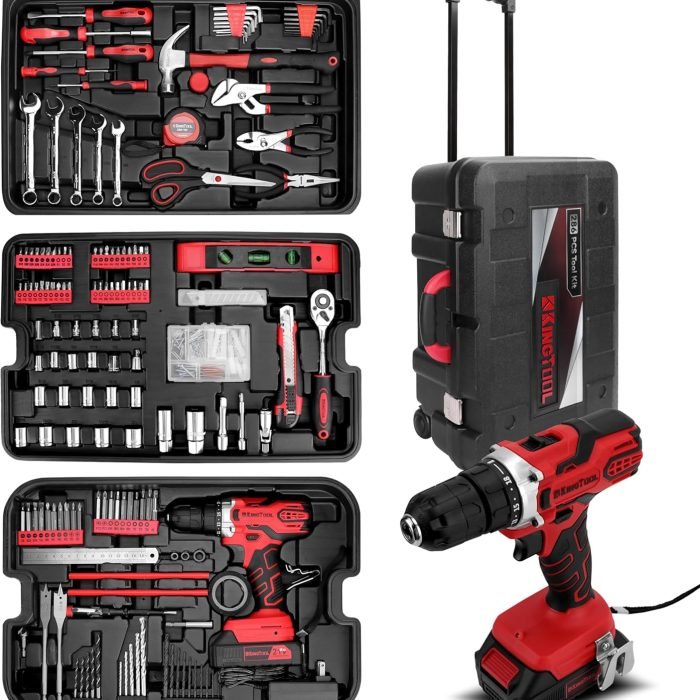 KingTool 325 Piece Home Repair Tool Kit. General Home/Auto Repair Tool Set. Toolbox Storage Case with Drawer. General Household Tool Kit - Perfect for Homeowner. Diyer. Handyman