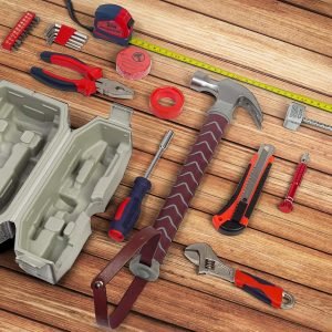 TOKKOT Thor Hammer Tool Box. Multifunctional Home Repair Tool Set Excellent Hand Tool Novelty Gift for Men as Halloween Prop Cosplay Hammer (Silver)