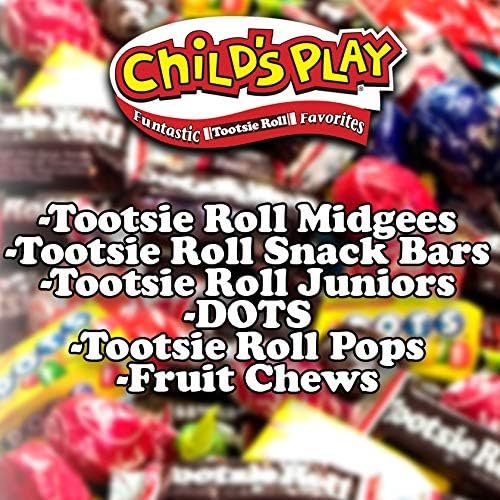 Tootsie Roll Child's Play Candy Favorites - Made in USA - 5 Pounds of Individually Wrapped Party Candy - Funtastic Variety Mix Bag - Peanut Free. Gluten Free (5 Pounds)