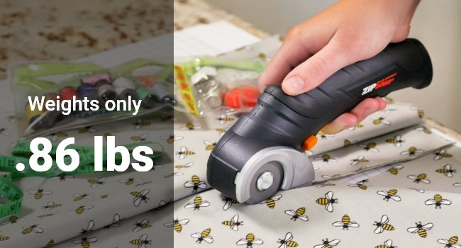 Worx Zipsnip Cordless Electric Scissors, Rechargeable Cardboard Box Cutter, 4V Powerful Fabric Scissors with 2 Safety Blades & Storage Bag WX082L.2