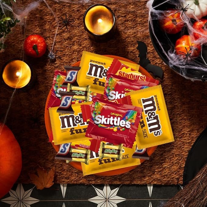 M&M's. SNICKERS & More Fun Size Halloween Candy Variety Pack. 195 Ct Bulk Bag