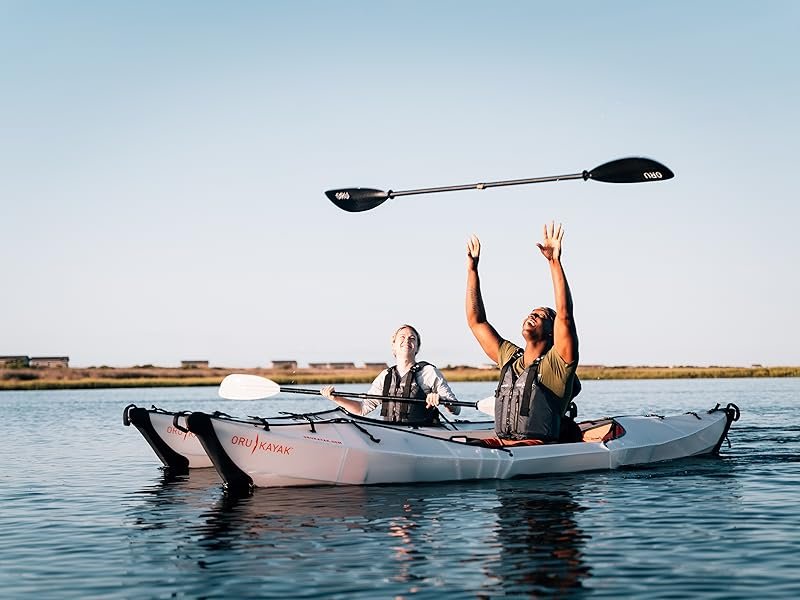 Oru Kayak Beach | Stable. Durable. Light - Lake/River Kayaks - Beginner. Intermediate - for Day Trips. Picnics. and Casual Fun with Family and Friends - Size (Unfolded): 12'1 x 29. 25 Lbs