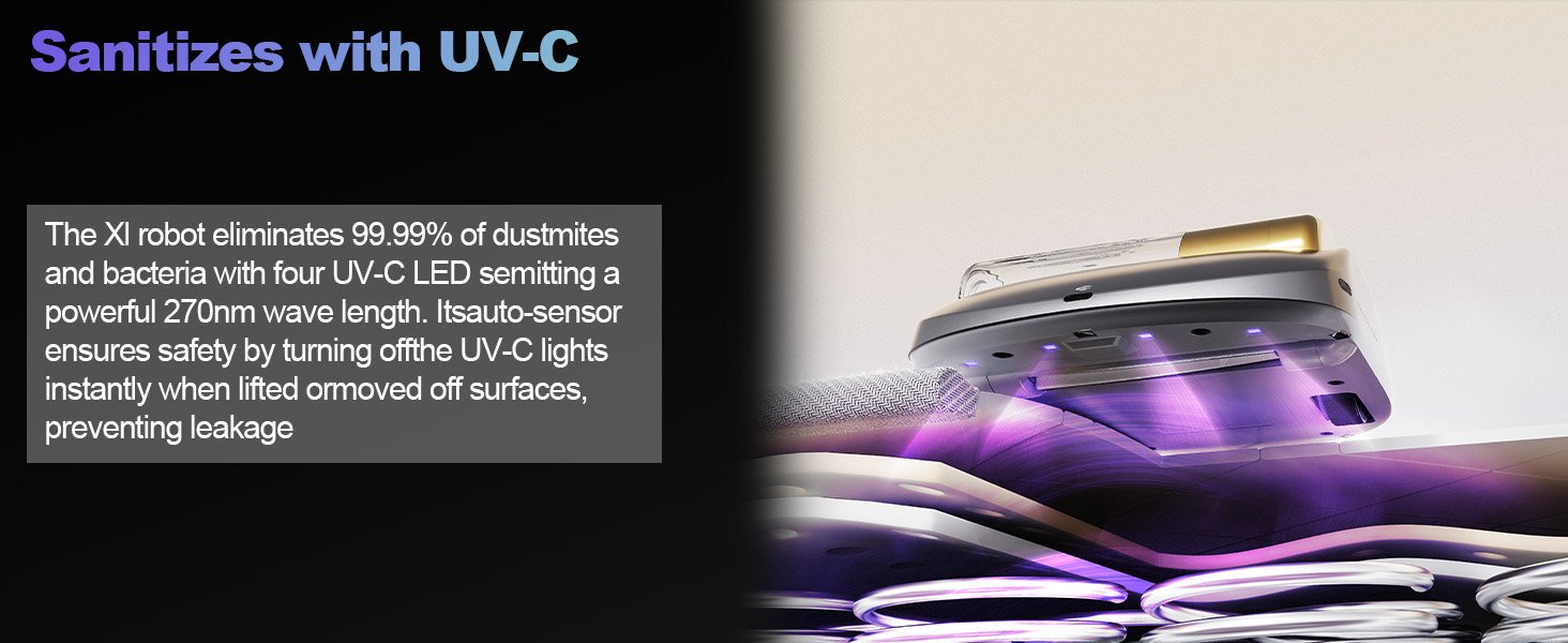 Mite Vacuum Cleaner for Mattresses Bed Vacuum with UV, High Heating, Smart Sensor, Lightweight, and Deep Clean Dust and Pet Hair