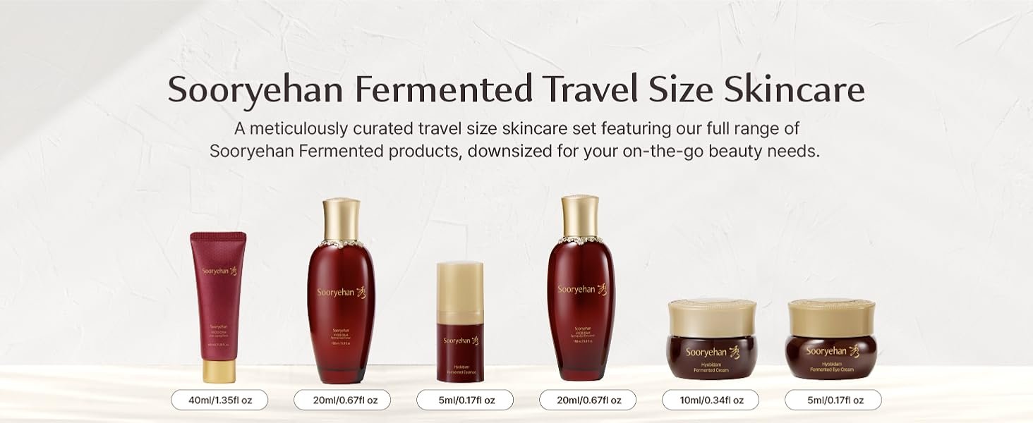 Sooryehan Ginseng Skincare gift Set - Hyobidam Korean Skin Care Set. Premium Gift Set for Intense Hydration. Firm Skin. Wild Ginseng. 13.53 fl oz